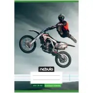 Nebulo: Zszyty zeszyt w linie z motywem freestyle motocross dla klasy 4, format A5, 21-32