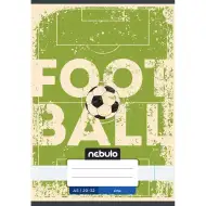 Nebulo: Zszywany gładki zeszyt A5 20-32 stron z fajnym wzorem – Football