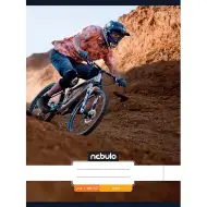 Nebulo: Zszywany gładki zeszyt w rowerowy wzór 80-32 A/4