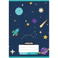 Nebulo: Zszywany zeszyt do lekcji w formacie A5 z motywem statku kosmicznego