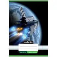 Nebulo: Zszywany zeszyt w linie dla klasy 4 z motywem promu kosmicznego 21-32 A5