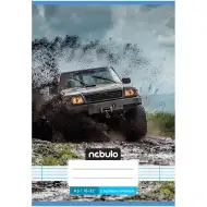 Nebulo: Zszywany zeszyt w linię do klasy 2 z motywem terenowego samochodu off-road, 16-32 kartki, format A5