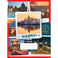 Nebulo: Zszywany zeszyt w linie z motywem Budapesztu 81-32 A4
