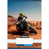 Nebulo: Zszywany zeszyt w linie z motywem motocrossu dla klasy 3, 12-32 A/5