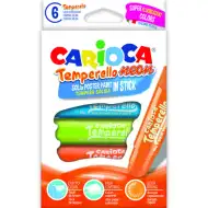 Neonowe sztyfty temperowe 6 sztuk - Carioca