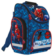 Niebieski anatomiczny plecak szkolny z motywem Spider-Mana, 35x25x15 cm