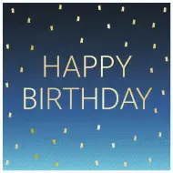 Niebieskie serwetki papierowe z napisem "Happy Birthday", dwuwarstwowe, opakowanie 20 sztuk.