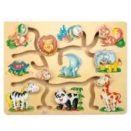 Niesamowite zwierzęta drewniane puzzle