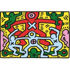 Novo Art: Keith Haring - Obraz bez tytułu 1000-elementowe puzzle - Clementoni zdjęcie 2