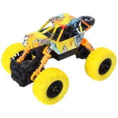 Off-Road żółty samochód rajdowy z mechanizmem pull-back 1/32 zdjęcie 2