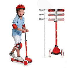 On and Go czerwony trójkołowy hulajnoga - Mondo Toys zdjęcie 3
