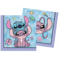 Opakowanie 20 dwuwarstwowych papierowych serwetek Disney Stitch i Angel