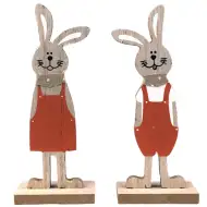 Ozdoba wielkanocna z zajączkiem w dwóch wersjach, 17 cm