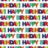 Papier do pakowania „Happy Birthday!” 100x70 cm