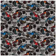 Papier do pakowania z motywem Monster Truck 100x70 cm.