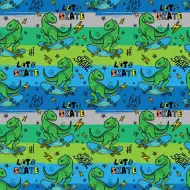 Papier do pakowania z motywem deskorolkowego T-Rexa 100x70 cm