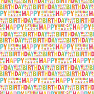 Papier do pakowania z napisem „Happy Birthday” 100 x 70 cm