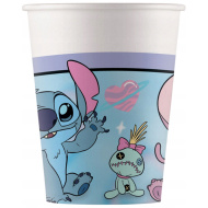 Papierowe kubki Disney Stitch i Angel, zestaw 8 szt., 200 ml