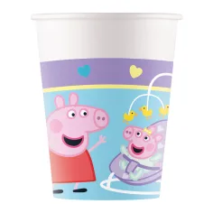 Papierowe kubki Świnki Peppy, zestaw 8 szt., 200 ml