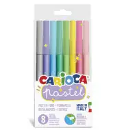 Pastelowe flamastry zestaw 8 sztuk - Carioca