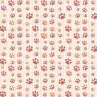 Pastelowy różowy papier do pakowania w łapki 100x70 cm