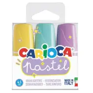 Pastelowy zestaw 3 zakreślaczy - Carioca