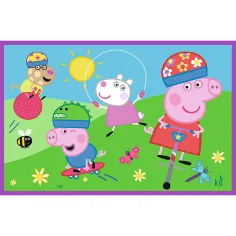 Peppa na placu zabaw 2x24-elementowe puzzle – Trefl zdjęcie 2