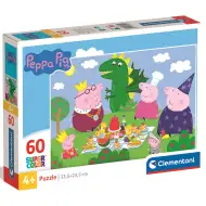 Peppa świnka 60-elementowe puzzle Supercolor - Clementoni