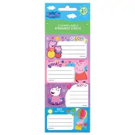 Peppa świnka etykiety na zeszyty zestaw 20 sztuk.