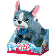 Peppy Pets: pluszowy buldog francuski z smyczą 28 cm