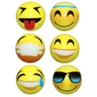 Piłeczka kauczukowa emoji 6 cm w różnych wariantach