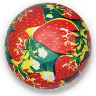 Piłka gumowa w truskawkowy wzór, 23 cm