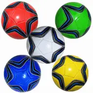 Piłka nożna z imitacji skóry z gwiazdkowym wzorem, o średnicy 23 cm, dostępna w różnych wariantach, 1 sztuka.