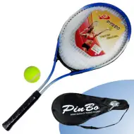PinBo 63cm metalowa rakieta tenisowa z piłką tenisową w torbie