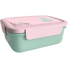 Plastikowa śniadaniówka St.Right Mint and Pink