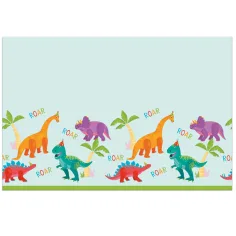 Plastikowy obrus na imprezę z dinozaurami 120 x 180 cm