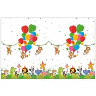 Plastikowy obrus w wesołe wzory dżungli 120x180 cm