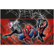 Plastikowy obrus z motywem Spider-Mana i jego drużyny, 120 x 180 cm