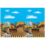 Plastikowy obrus z motywem maszyn budowlanych 120x180 cm