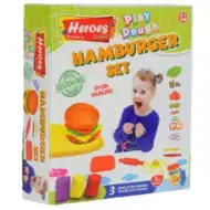 Play-Dough: Zestaw ciastoliny Heroes Hamburger, 7 sztuk