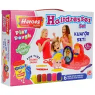 Play-Dough: Zestaw fryzjerski bohaterów z ciastoliną, 14 elementów