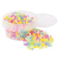 PlayBox: 5 mm midi perełki do prasowania, 1000 sztuk, w jasnych przezroczystych kolorach