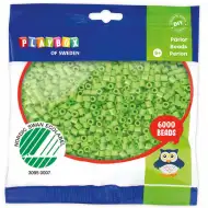 PlayBox: 5mm MIDI koraliki do prasowania w kolorze jasnozielonym, opakowanie 6000 sztuk