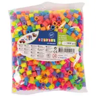 PlayBox: 9mm XL MAXI neonowe prasowanki koraliki, opakowanie 1000 sztuk