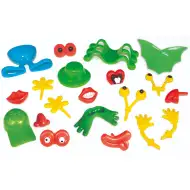 PlayBox: Części ciała figurek w zestawie 100 sztuk.