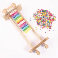 PlayBox: Drewniana ramka do tkania koralików 310x120x60mm