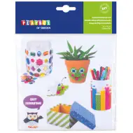 PlayBox: Dwustronne arkusze klejące 15x15cm, 5 sztuk.