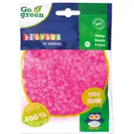 PlayBox: Go Green 5mm MIDI koraliki do prasowania 1000 sztuk w kolorze różowym