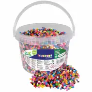 PlayBox: Go Green 5mm MIDI mieszane kolorowe koraliki do prasowania w wiaderku, opakowanie 20.000 sztuk