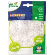 PlayBox: Go Green, koraliki do prasowania MIDI 5 mm, 1000 sztuk, kolor biały